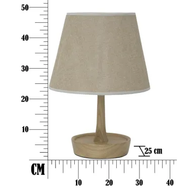 LAMPA STOŁOWA Z SZUFLADĄ -B- Z DREWNA Ø 25X49 cm